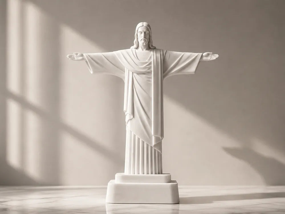 Christ the Redeemer Statue | Jesus Figurine | Inspirational Religious Gift | Modern Faith Sculpture