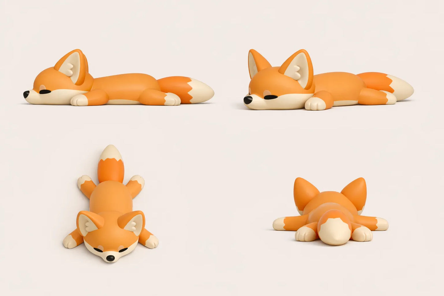 Cute Flexi Fox Keychain – Articulated Fidget Keychain