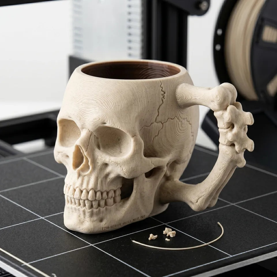 Bone Handle Skull Mug – Gothic Style Drinkware